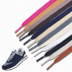 Solid Color Flat Braided Shoelaces, Durable Polyester Replacement Laces, Fashion Laces for Sneakers, Sports & Casual Shoes