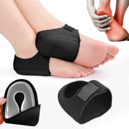 Plantar Fasciitis Heel Spur Foot Support With U-Shaped Silicone Gel Heel Cups for Heel Pain Relief Insoles for Man Woman Walking