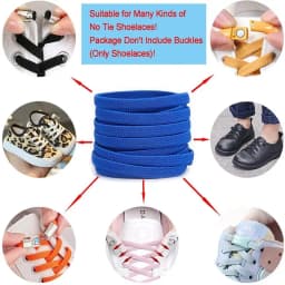 1Pair Elastic Shoelaces Sneakers Elastic Rope Laces 0.6cm Width Flat Shoelace Rubber Bands for Shoes 80/100/120/140/160CM