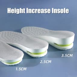 Height Increase Insole for Feet Comfort Plantar Fasciitis Shoes Insoles Men Women Sports Air Shock Absorbing Shoe Pads 1/2Pair