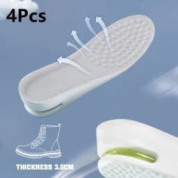 Height Increase Insole for Feet Comfort Plantar Fasciitis Shoes Insoles Men Women Sports Air Shock Absorbing Shoe Pads 1/2Pair