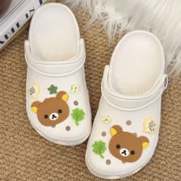 Cute Cartoon Bear Star Series Shoe Charms Accessories Perfect for Slide Sandals Garden Shoe Decoration Buckles Pins Summer Gifts