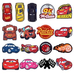 10-44Pcs Cartoon Car Shoe Charms For Slides Clog Sandals Shoes Decorations Accessories Buckle For Christmas Birthday Gifts