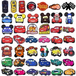 10-44Pcs Cartoon Car Shoe Charms For Slides Clog Sandals Shoes Decorations Accessories Buckle For Christmas Birthday Gifts