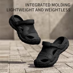 Summer Men's Outdoor Clog Sandals EVA Breathable Non Slip Closed Toe Wear Resistant Beach Slippers