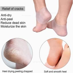 Silicone Heel Protector Men Women Relief Plantar Fasciitis Inserts Heel Pads Moisturizing Relief for Blister Cracked Foot Care