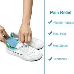 Silicone Gel Insoles for Heel Spurs Fascitis Plantar Pain Relief Treatment Inserts Heel Cup Cushion Height Increase Shoe Insoles