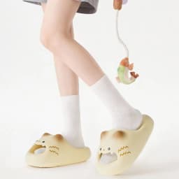 New Waterproof Cat Slippers Anti Slip Bottom Cat Paw Cat Paw Slippers Closed Toe Soft Bottom Kitty Mules Spring Summer