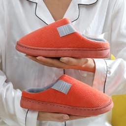 Cotton Slippers Women's Home Autumn and Winter Home Indoor Warm Couple Plush Home Non-Slip Thick-Soled Confinement Shoes Winter
