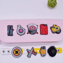 1/12Pcs Various Car Parts Shoes Charms Turbocharger Slipper Button Accessories For Popular Birthday Gift