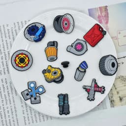 1/12Pcs Various Car Parts Shoes Charms Turbocharger Slipper Button Accessories For Popular Birthday Gift