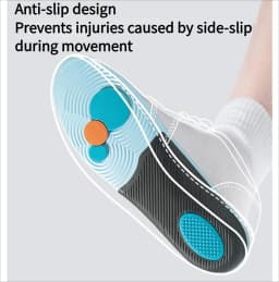 Men and Women Arch Support Orthopedic Insoles Plantar Fasciitis Insoles Sports Shoes Elastic Shock-Absorbing Insoles 1 Pair