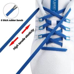 1Pair 7mm Width Elastic Flat Classic Shoelaces for Kids & Adults Rubber Shoe Laces for Classic Sneakers Shoe Accessories