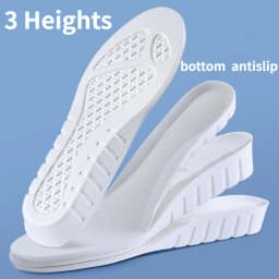 1 Pair New White Invisible Height Increase Insoles EVA Soft Light Shoes Sole Pad for Men Women
