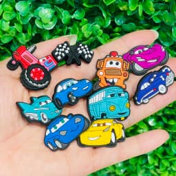 36PCS Cartoon Cars PVC Garden Shoe Charms For Clogs Pins Sandals Shoes Accessories Hole Slipper Decoration Kid Party Gift