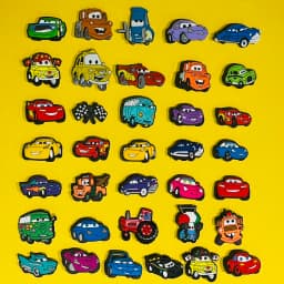 36PCS Cartoon Cars PVC Garden Shoe Charms For Clogs Pins Sandals Shoes Accessories Hole Slipper Decoration Kid Party Gift