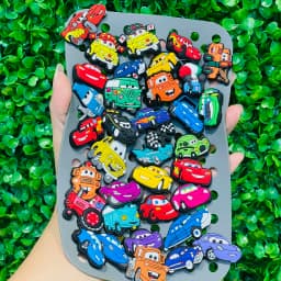36PCS Cartoon Cars PVC Garden Shoe Charms For Clogs Pins Sandals Shoes Accessories Hole Slipper Decoration Kid Party Gift