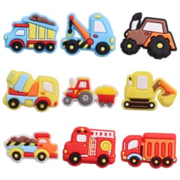 36PCS Cartoon Cars PVC Garden Shoe Charms For Clogs Pins Sandals Shoes Accessories Hole Slipper Decoration Kid Party Gift