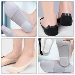 Women's 3D Anti-Slip Low-Cut Boat Socks,Comfortable Invisible Liner Boat Socks, Soft Sponge Cushioning Shock Absorption