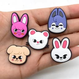 1-10pcs Hot Toys Cartoon Cute Small Animal Series PVC Shoe Accessories DIY Creativity Sandal Wristbands Party Decorations