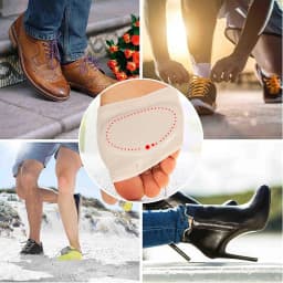 Silicone Gel Metatarsal Pads for Men and Women, Fabric Sleeve Forefoot Cushion Toe Separators for Metatarsalgia & Sesamoiditis