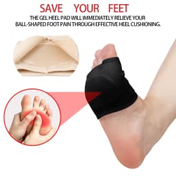 Silicone Gel Metatarsal Pads for Men and Women, Fabric Sleeve Forefoot Cushion Toe Separators for Metatarsalgia & Sesamoiditis