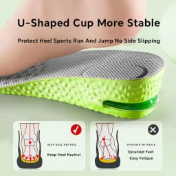 1Pair Height Increase Insole for Feet Comfort Plantar Fasciitis Shoes Insoles Men Women Sports Air Shock Absorbing Shoe Pads