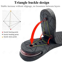 EiD 3-9cm Height Increase Insole Cushion Height Lift Adjustable Cut Shoe Heel Insert Taller shockarch Support Absorbant Foot Pad