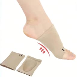1 Pair Elastic Arch Support Pads, Slip-On Foot Protectors, Shock-Absorbing Running Insoles for Men & Women