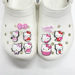 10Pcs Hello Kitty Shoes Charms Cute Pink Bow Shoe Charms for Clogs Cartoon Shoe Decorations Accessories for Girls Party Favors