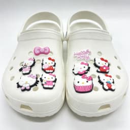 10Pcs Hello Kitty Shoes Charms Cute Pink Bow Shoe Charms for Clogs Cartoon Shoe Decorations Accessories for Girls Party Favors