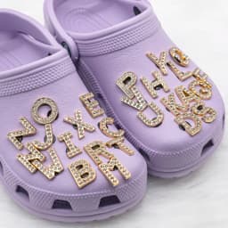 1pcs Metal Gold Luxury Letters Shoe Charms for Clog Alphabet Shoes Decorations Pins for Women Girl Sandal DIY Party Favor Gifts