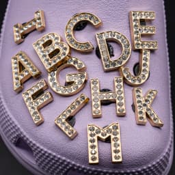 1pcs Metal Gold Luxury Letters Shoe Charms for Clog Alphabet Shoes Decorations Pins for Women Girl Sandal DIY Party Favor Gifts