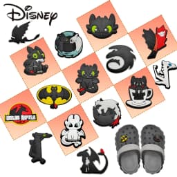 1-16pcs Cartoon Dragon Toothless Shoe Charms PVC Anime Shoes Accessories Fashion Boys Sandals Garden Shoe Buckle DIY Charms