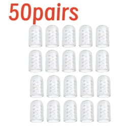 1-75 Pairs of Transparent Breathable Silicone Toe Protectors, Prevent Blisters, Calluses, and Corns, Comfortable and Highly Elastic