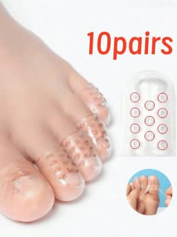 1-75 Pairs of Transparent Breathable Silicone Toe Protectors, Prevent Blisters, Calluses, and Corns, Comfortable and Highly Elastic