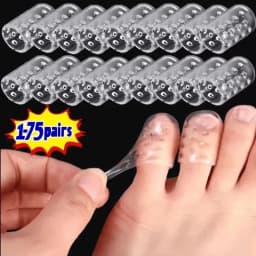 1-75 Pairs of Transparent Breathable Silicone Toe Protectors, Prevent Blisters, Calluses, and Corns, Comfortable and Highly Elastic