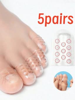 1-75 Pairs of Transparent Breathable Silicone Toe Protectors, Prevent Blisters, Calluses, and Corns, Comfortable and Highly Elastic