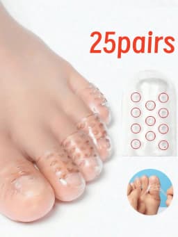 1-75 Pairs of Transparent Breathable Silicone Toe Protectors, Prevent Blisters, Calluses, and Corns, Comfortable and Highly Elastic