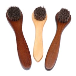 1PC Shoe Boot Polish Shine Cleaning Dust Removal Durable Shoe Brush Long Wood Handle Bristle Horse Hair Brush