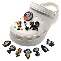 13-25Pcs Animation Movie Coraline The Secret Door Shoe Charms Cartoon Clog Sandals Shoes Decorate Aceessories Buckle Gifts