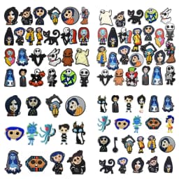 13-25Pcs Animation Movie Coraline The Secret Door Shoe Charms Cartoon Clog Sandals Shoes Decorate Aceessories Buckle Gifts