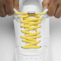 Semicircle No Tie Shoelaces Metal Lock Elastic Sneaker Shoestrings Adjustable One Size Fits All Shoe Laces Shoes Accessories