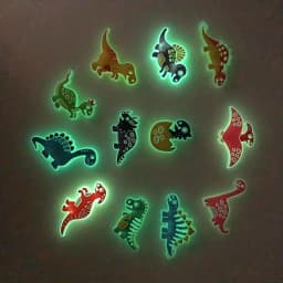 12Pcs Luminous Dinosaur Shoe Charms - 12PC Set for Crocs and Sandals,Dinosaur Shoe Charms Decoration