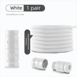 Colorful Metal Lock Sneakers Elastic Shoelaces No-Tie Sports Shoe Laces Stretch Rubber Shoestrings for Easy Wear