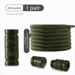 Colorful Metal Lock Sneakers Elastic Shoelaces No-Tie Sports Shoe Laces Stretch Rubber Shoestrings for Easy Wear