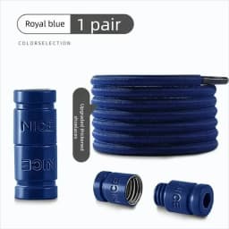 Colorful Metal Lock Sneakers Elastic Shoelaces No-Tie Sports Shoe Laces Stretch Rubber Shoestrings for Easy Wear