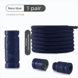 Colorful Metal Lock Sneakers Elastic Shoelaces No-Tie Sports Shoe Laces Stretch Rubber Shoestrings for Easy Wear