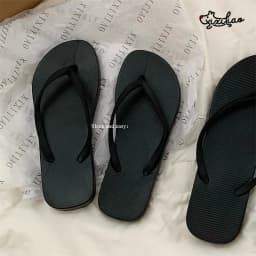 XIXITIAO Women Flip Flops Summer Casual Solid Color Beach Sandals Comfortable Lightweight Non-Slip Falt Bathroom Slides Couples