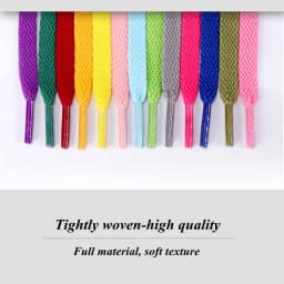 1Pair 36colors Flats Shoelaces Classic Shoe Laces Off Sneaker White  Sports Men Women Children Shoelace Casual Shoe Strings